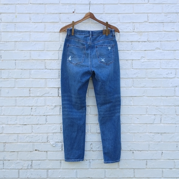 American Eagle Mom Jeans Size 4 Ripped - Picture 5 of 9